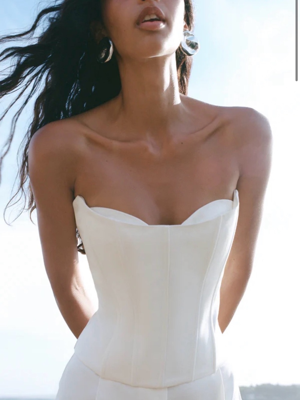 NWT Shona Joy Oakley Strapless Corset - Ivory Size 6 Bridal White Top